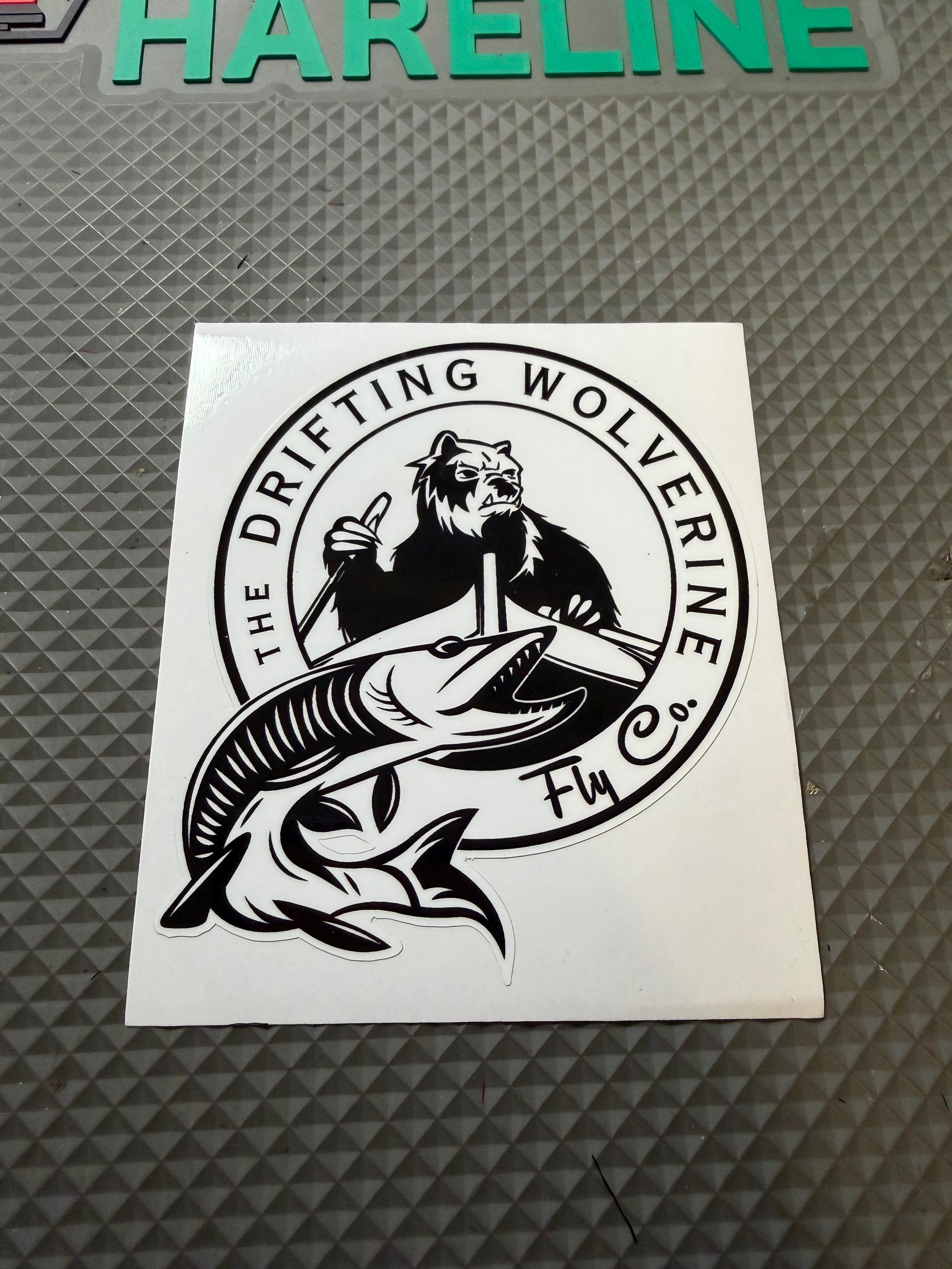 Official Drifting Wolverine Fly Co Sticker